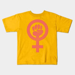 FEMINISM / Faded Style Logo Kids T-Shirt